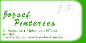 jozsef pinterics business card